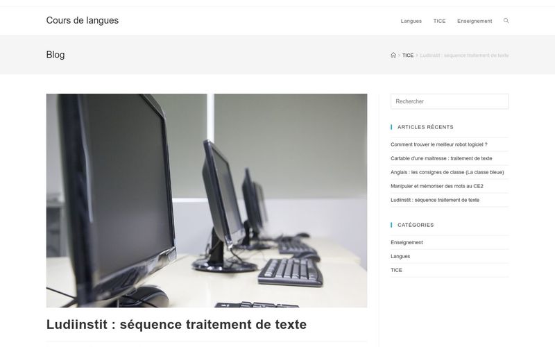 Ludiinstit : séquence traitement de texte