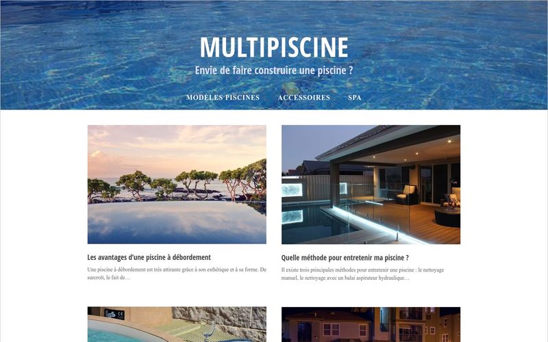 Le succès de la piscine à débordement