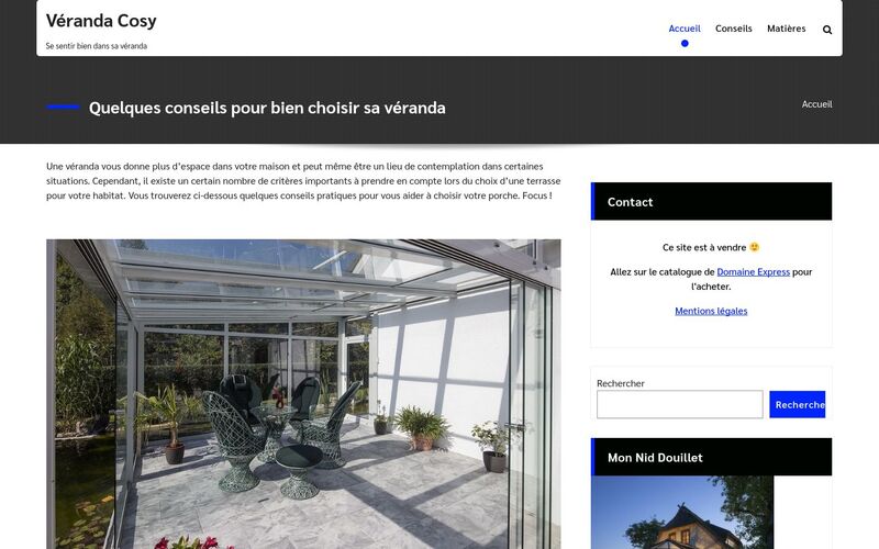 Véranda Cosy : se sentir bien dans sa véranda